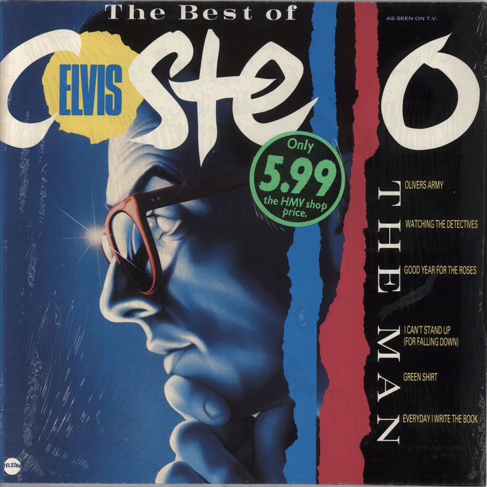 Elvis Costello The Best Of Elvis Costello - The Man - stickered shrink UK vinyl LP album (LP record) STAR2247