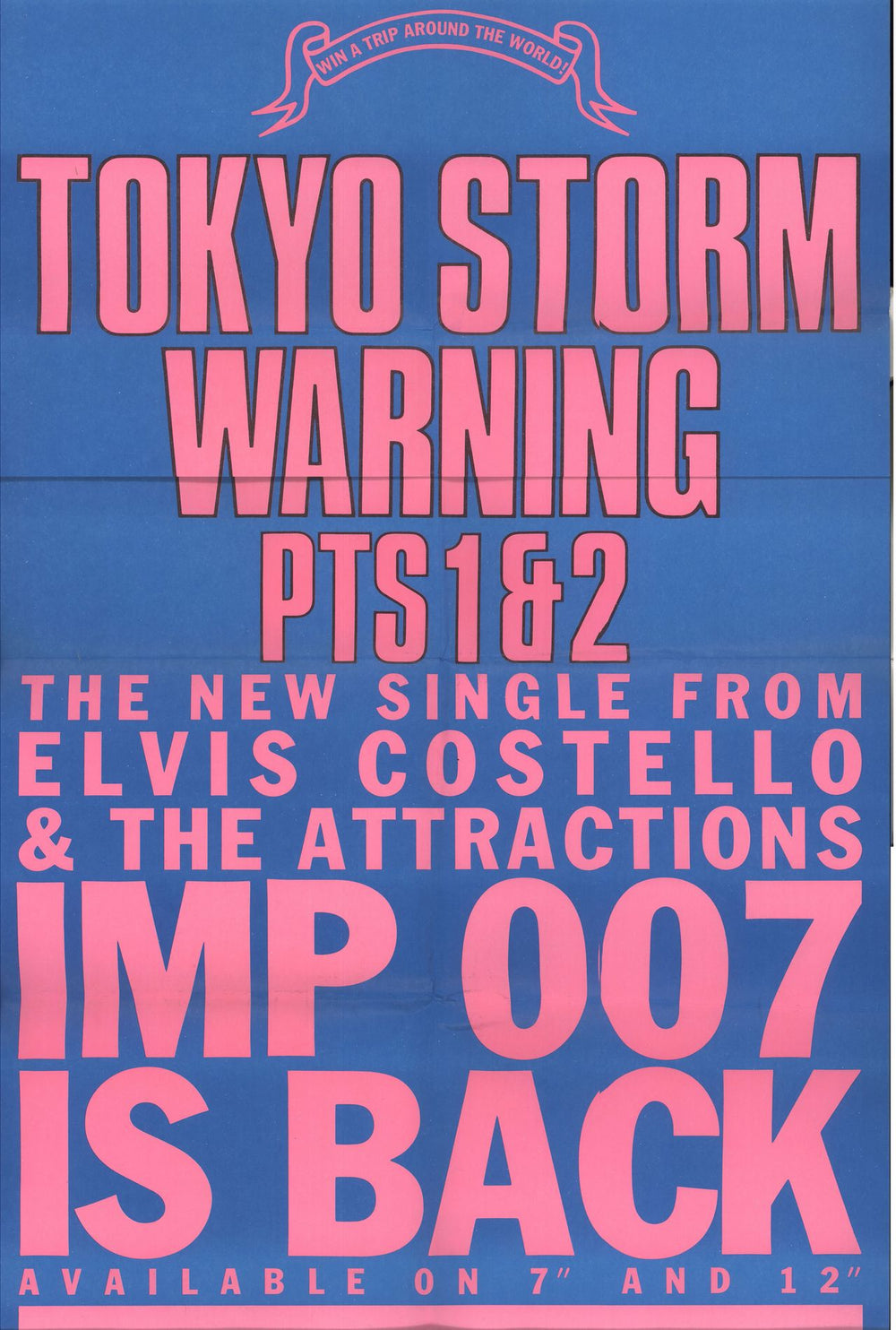 Elvis Costello Tokyo Storm Warning UK poster POSTER