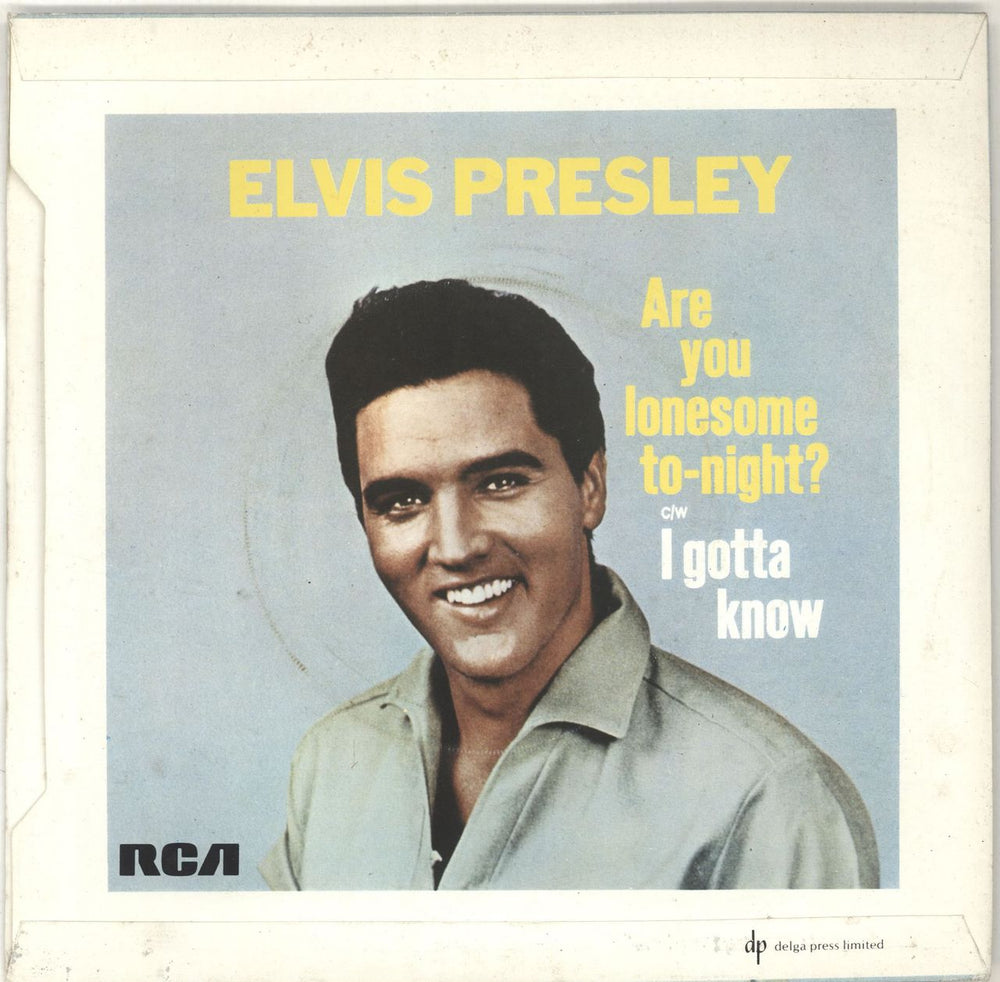 Elvis Presley Are You Lonesome Tonight? UK 7" vinyl single (7 inch record / 45)