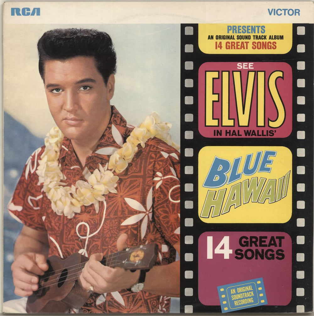 Elvis Presley Blue Hawaii - matte p/s UK vinyl LP album (LP record) SF8145