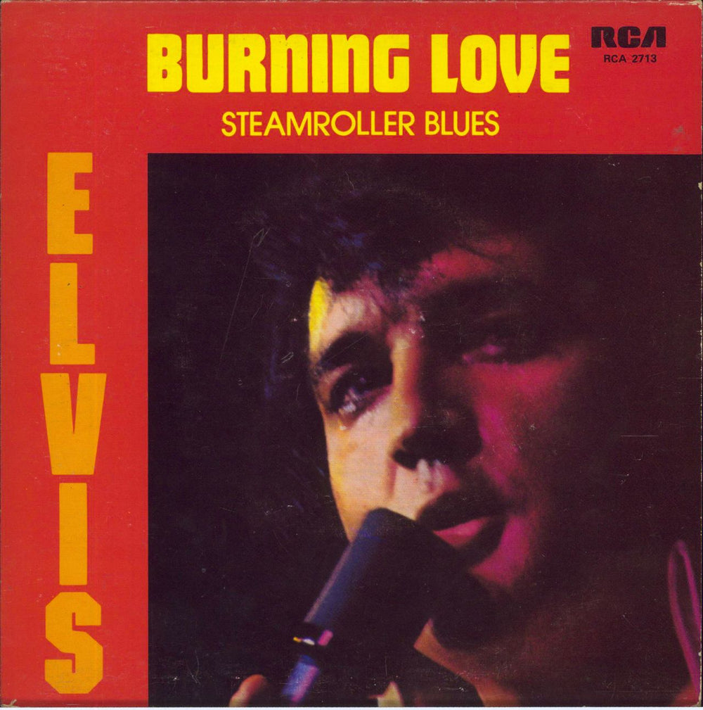 Elvis Presley Burning Love Canadian 7" vinyl single (7 inch record / 45) RCA2713