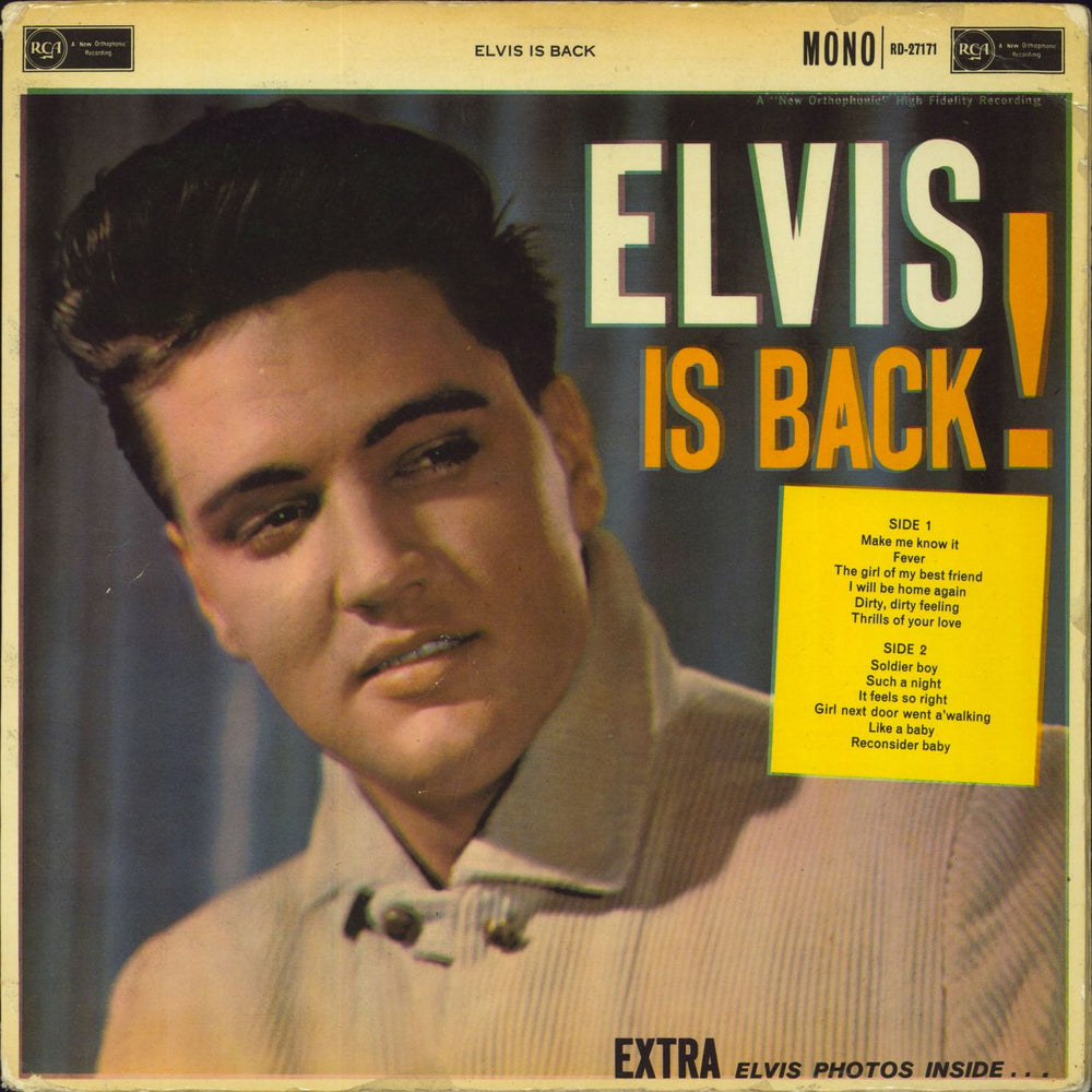 Elvis Presley Elvis Is Back! - 1st - silver spot variant UK vinyl LP album (LP record) RD-27171