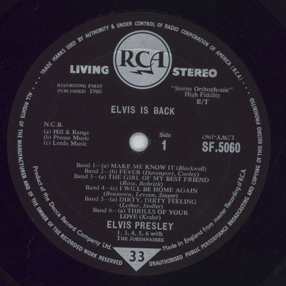 Elvis Presley Elvis Is Back! - 1st - VG UK vinyl LP album (LP record) ELVLPEL827355