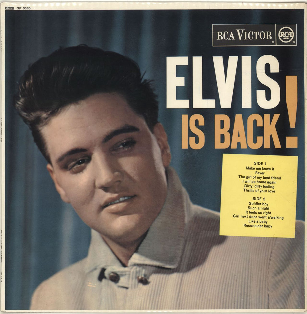 Elvis Presley Elvis Is Back! - laminated UK vinyl LP album (LP record) SF5060