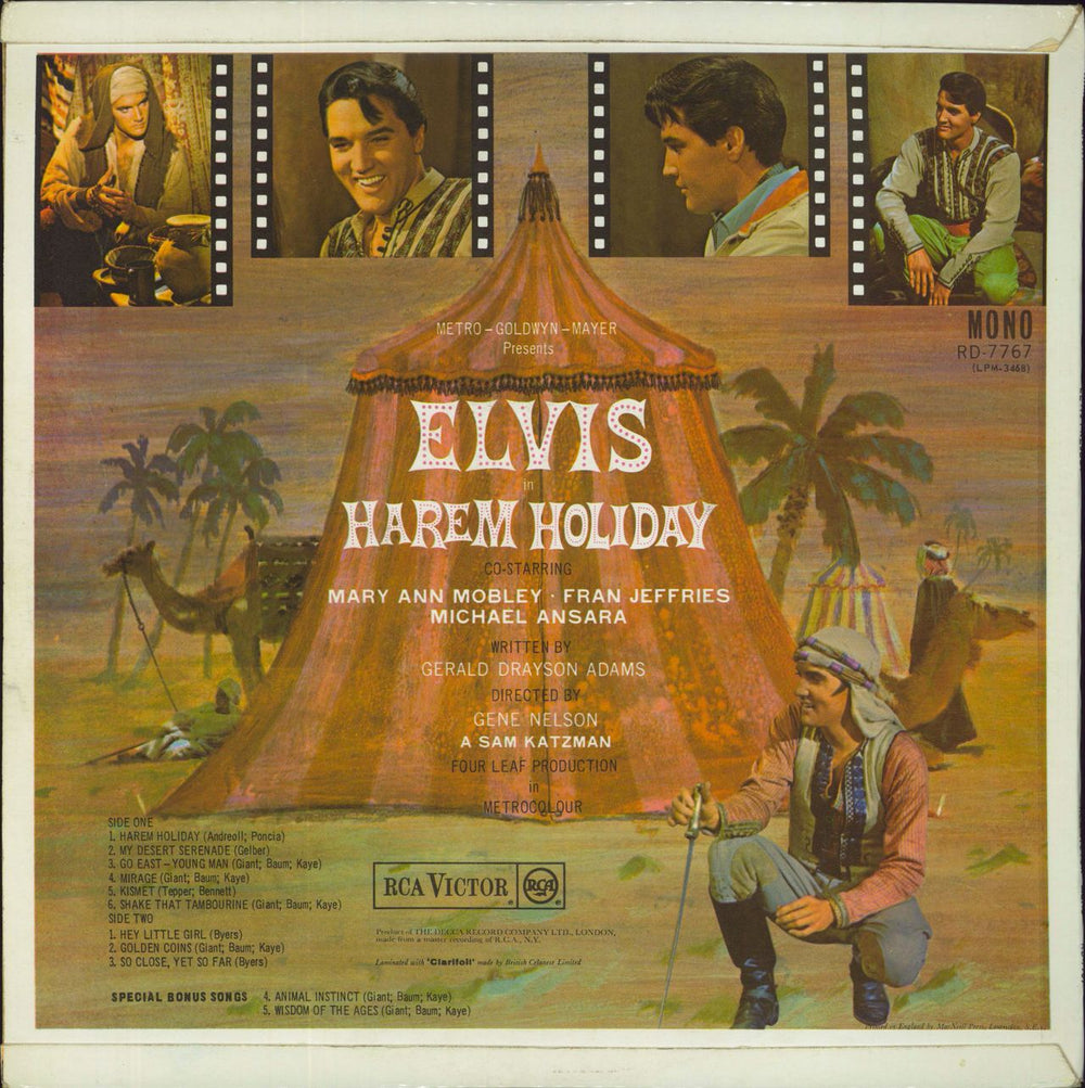 Elvis Presley Harem Holiday UK vinyl LP album (LP record)