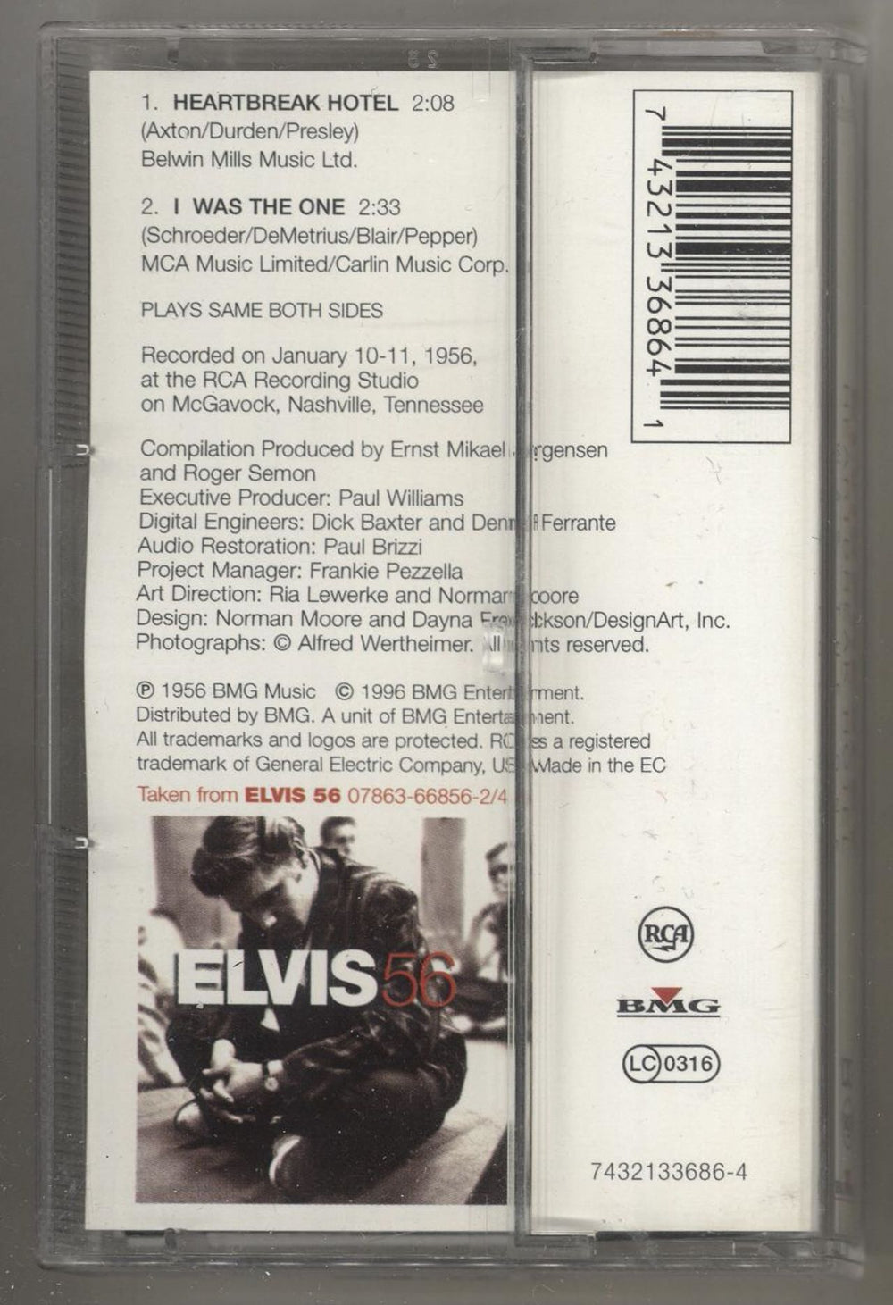 Elvis Presley Heartbreak Hotel UK cassette single ELVCSHE65669