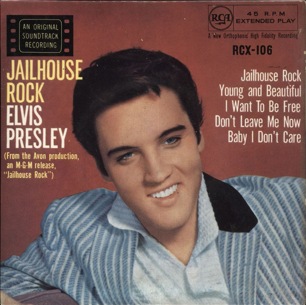 Elvis Presley Jailhouse Rock EP - 1st UK 7" vinyl single (7 inch record / 45) RCX-106