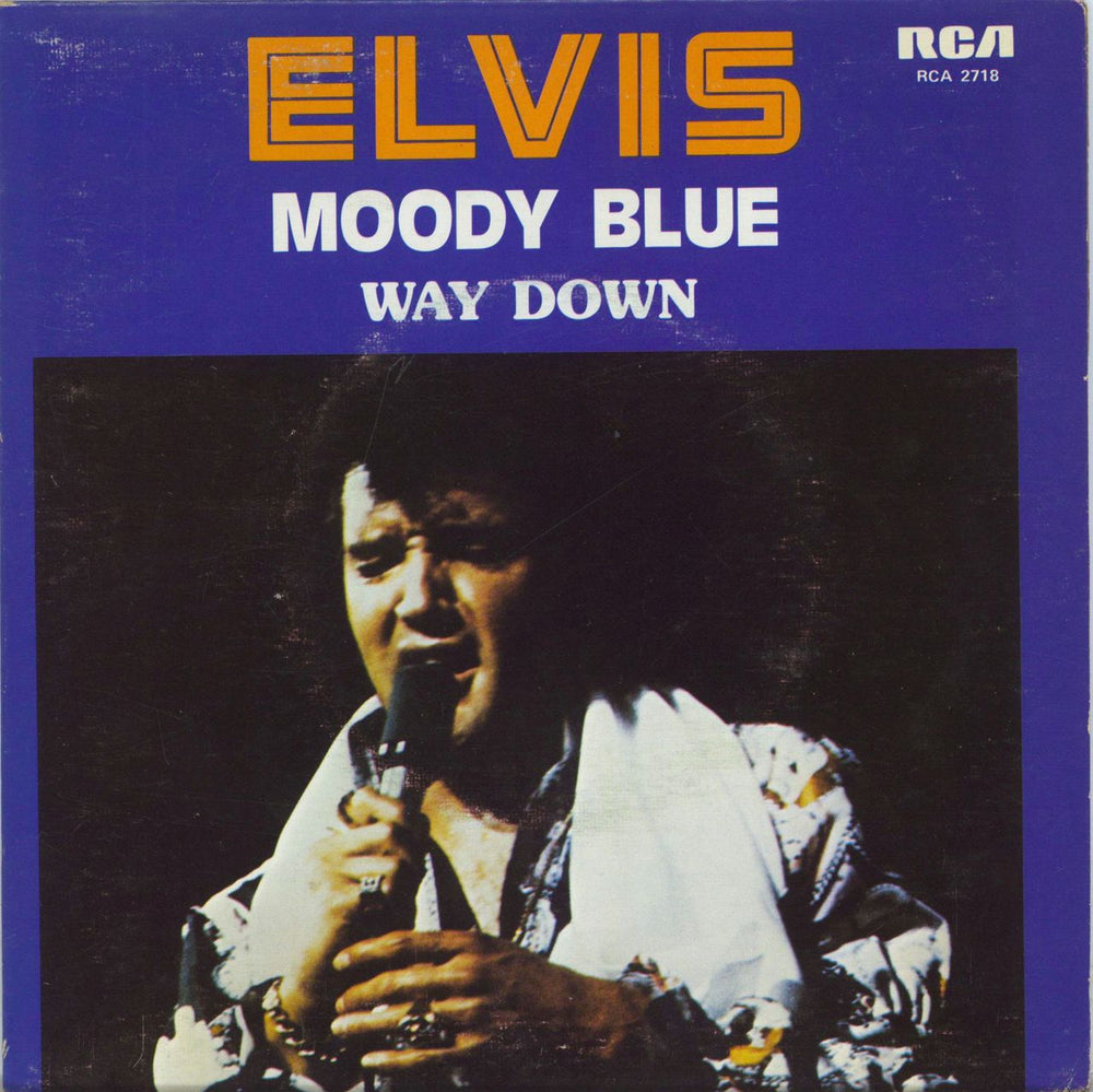 Elvis Presley Moody Blue Canadian 7" vinyl single (7 inch record / 45) RCA2718