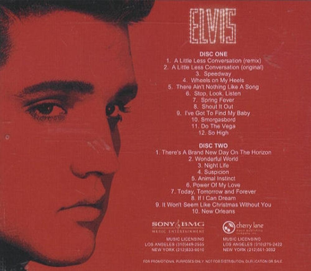 Elvis Presley Music Licensing Sampler 2007 US CD-R acetate ELVCRMU434799