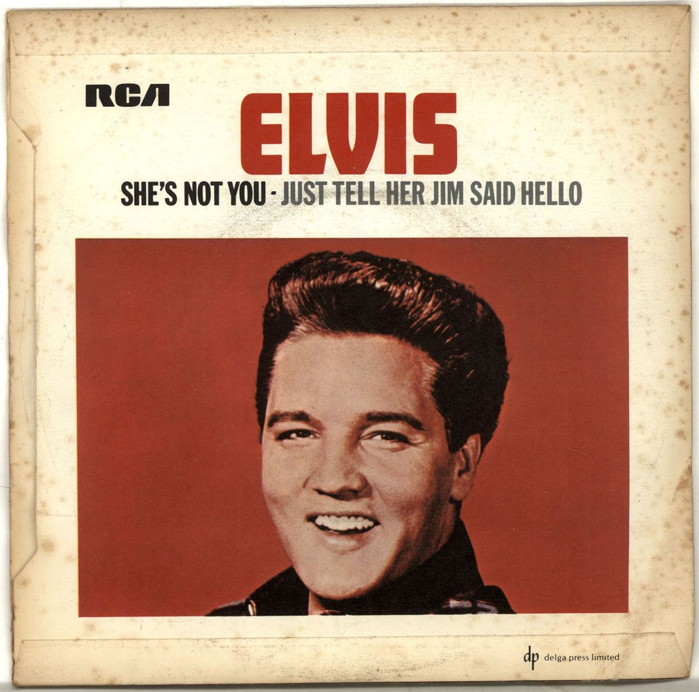 Elvis Presley She's Not You + p/s - EX UK 7" vinyl single (7 inch record / 45) ELV07SH705258