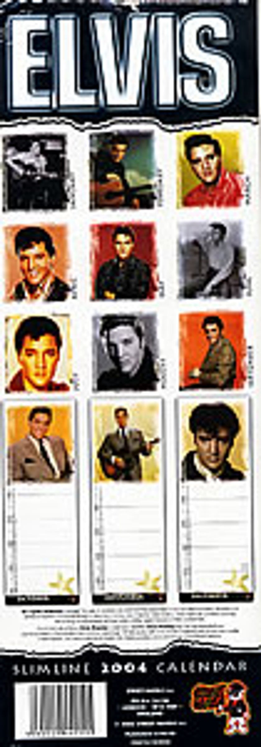 Elvis Presley Slimline 2004 Calendar UK calendar ELVCASL256047