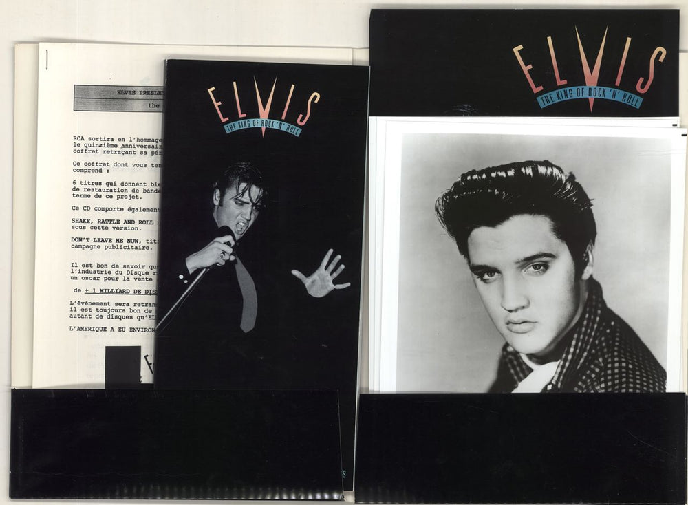 Elvis Presley The King Of Rock N Roll + Press Kit UK CD Album Box Set ELVDXTH692060