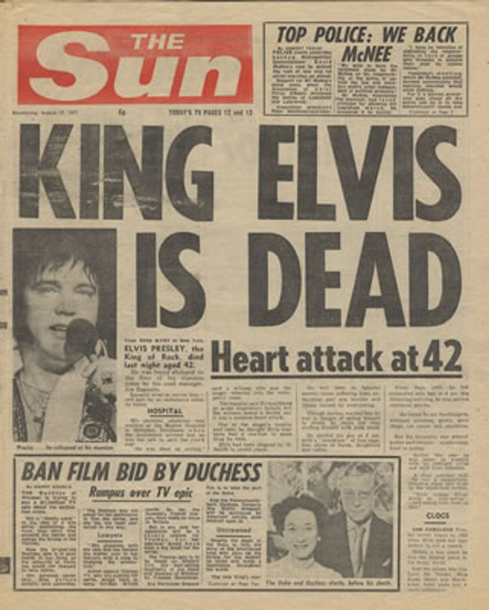 Elvis Presley The Sun UK magazine