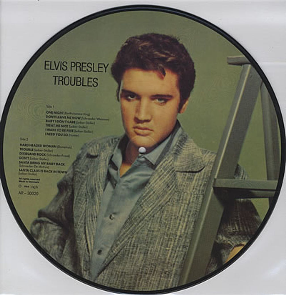 Elvis Presley Troubles Danish picture disc LP (vinyl picture disc album) AR-30020