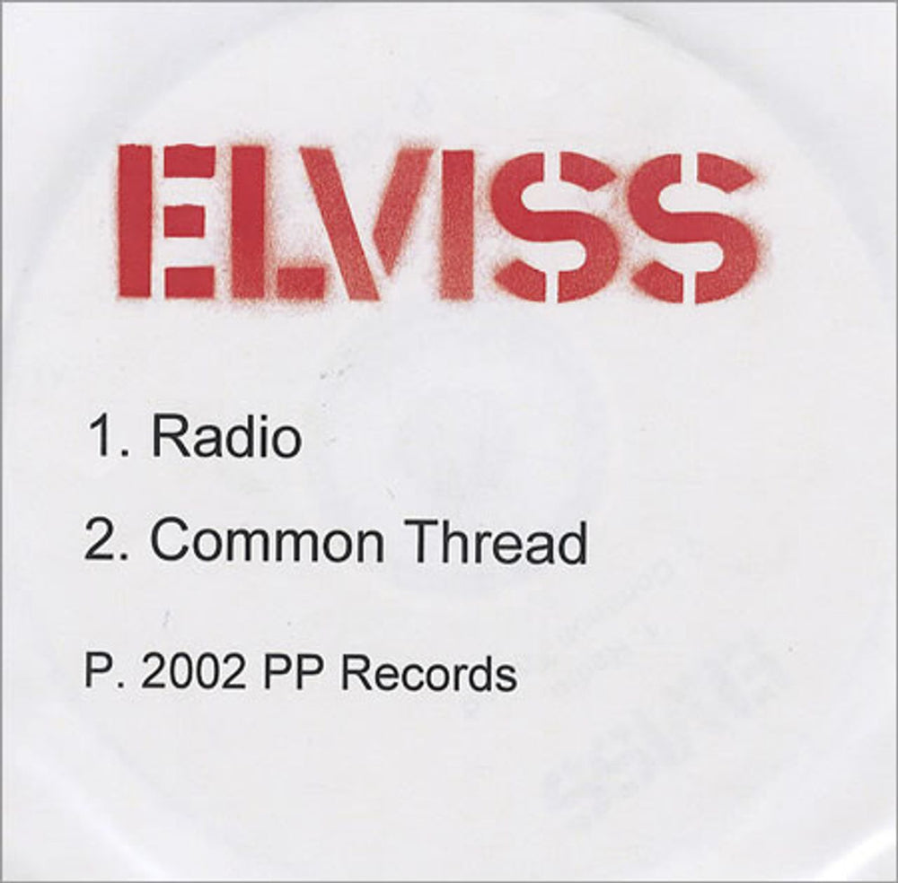 Elviss Radio/Common Thread UK Promo CD-R acetate CD-R ACETATE