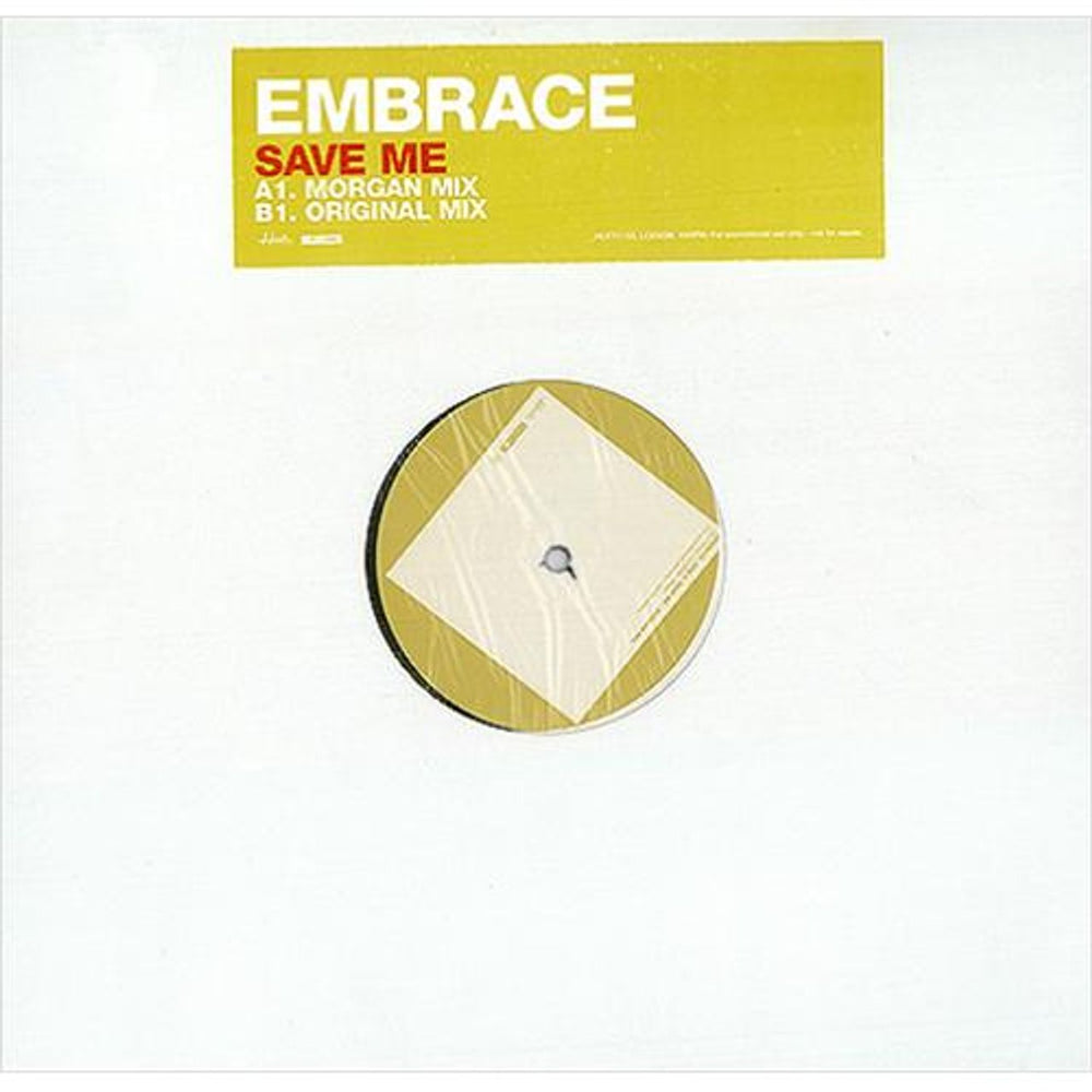 Embrace Save Me UK Promo 12" vinyl single (12 inch record / Maxi-single) HUTTX133