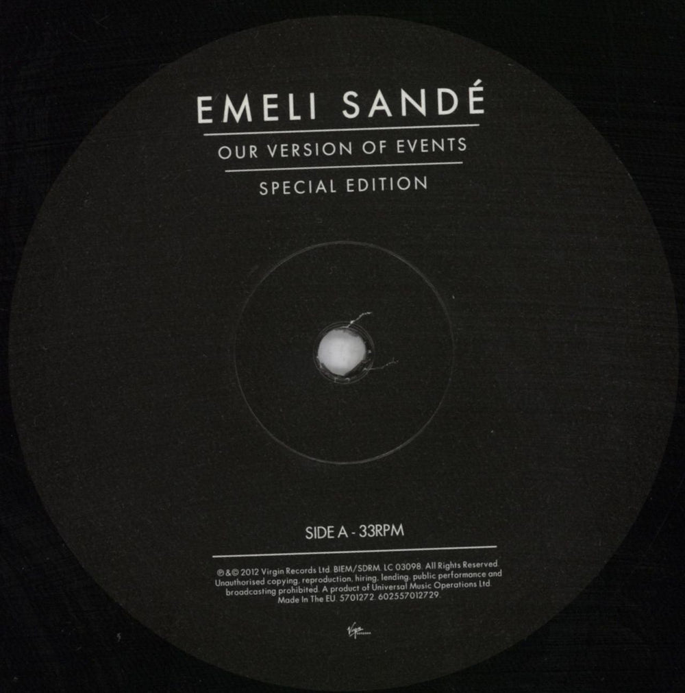 Emeli Sande Our Version Of Events UK 2-LP vinyl record set (Double LP Album) EQE2LOU817880