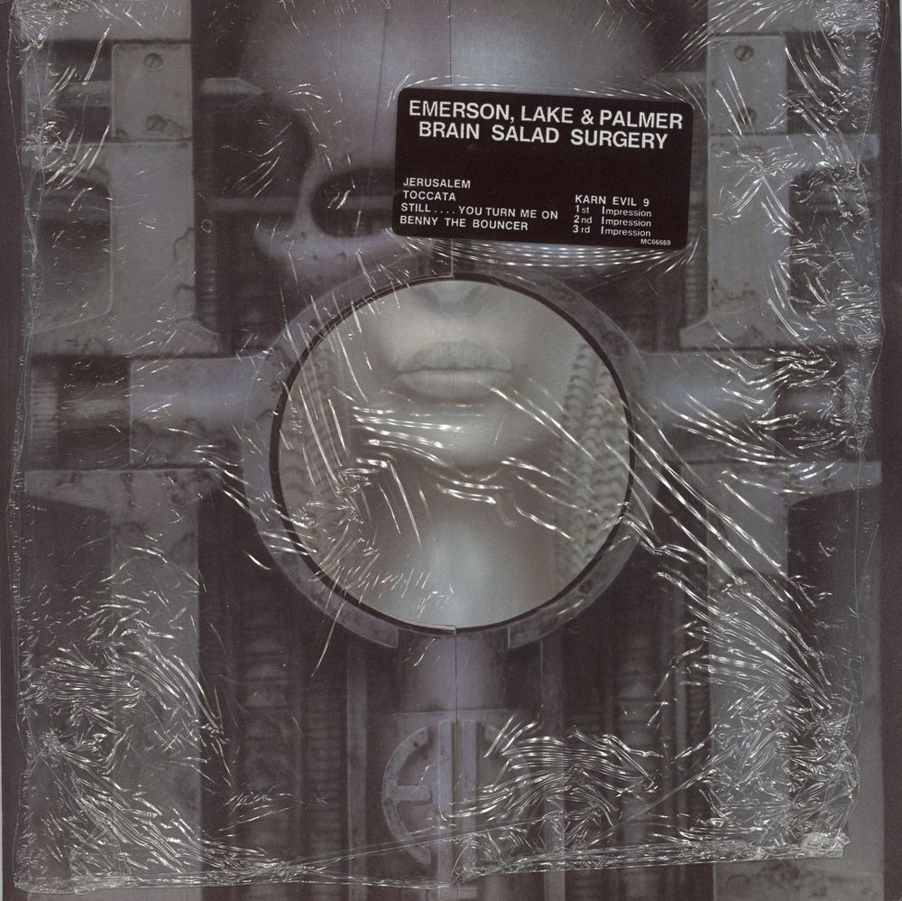 Emerson Lake & Palmer Brain Salad Surgery - Stickered Shrink US vinyl LP album (LP record) MC66669