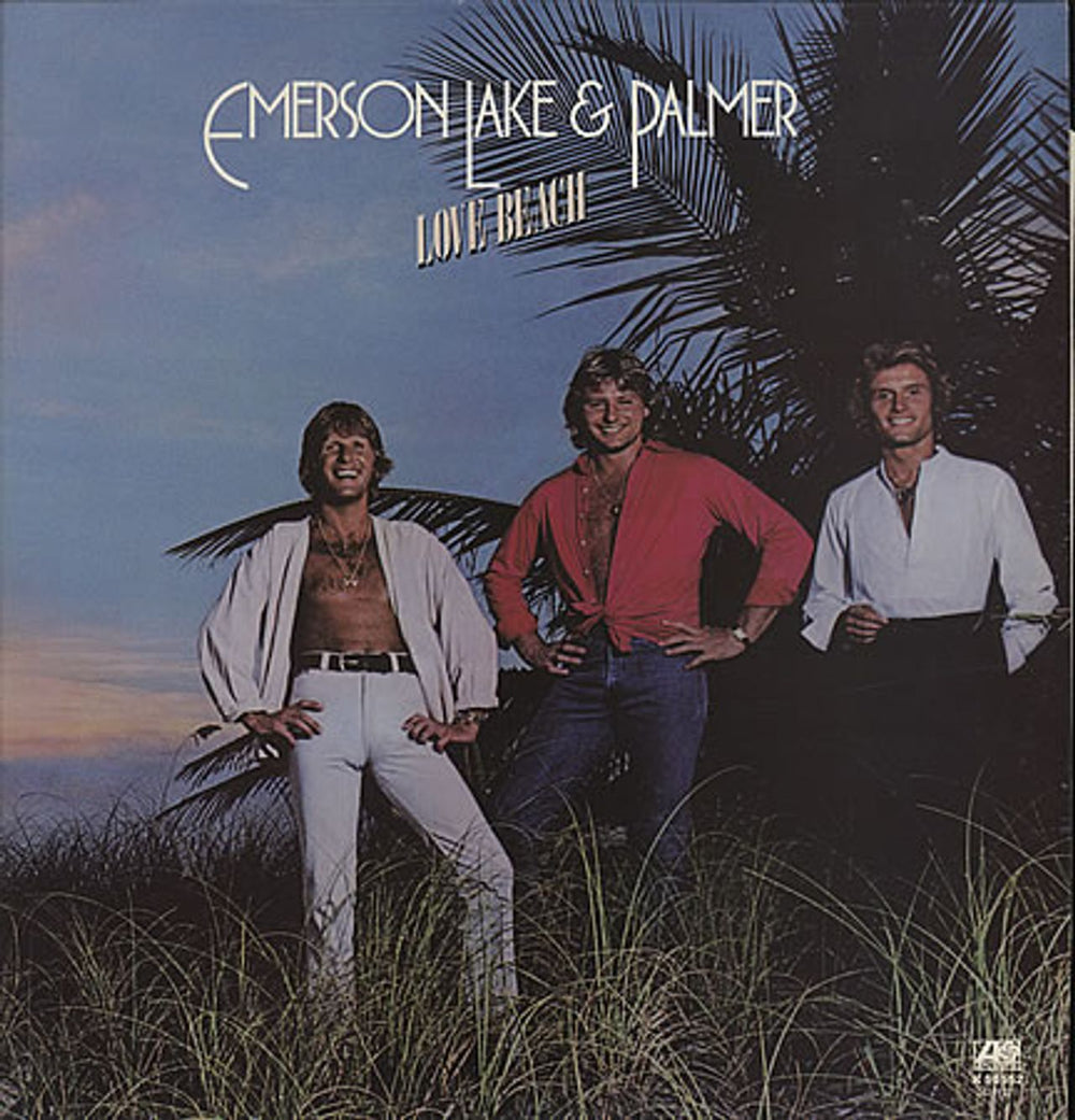 Emerson Lake & Palmer Love Beach UK vinyl LP album (LP record) K50552