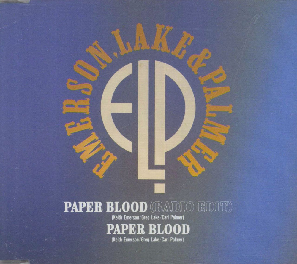 Emerson Lake & Palmer Paper Blood Japanese Promo CD single (CD5 / 5") CDS-149