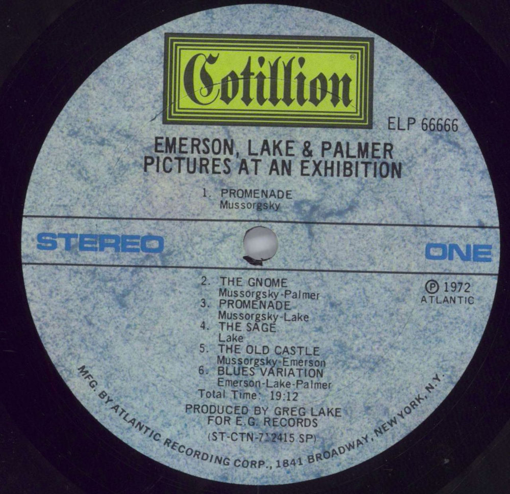 Emerson Lake & Palmer Pictures At An Exhibition - 1st - EX Canadian vinyl LP album (LP record) ELPLPPI820167