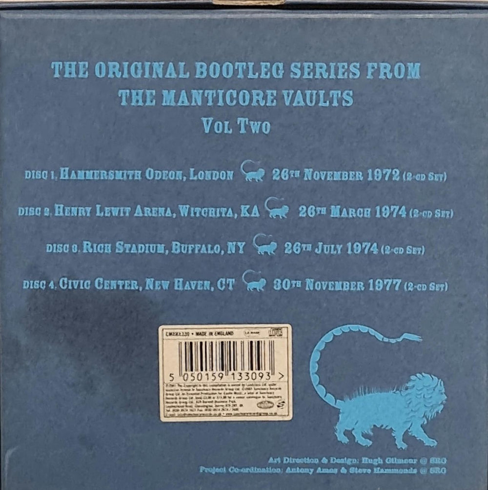 Emerson Lake & Palmer The Original Bootleg Series From The Manticore Vaults Vol 2 UK CD Album Box Set 5050159133093