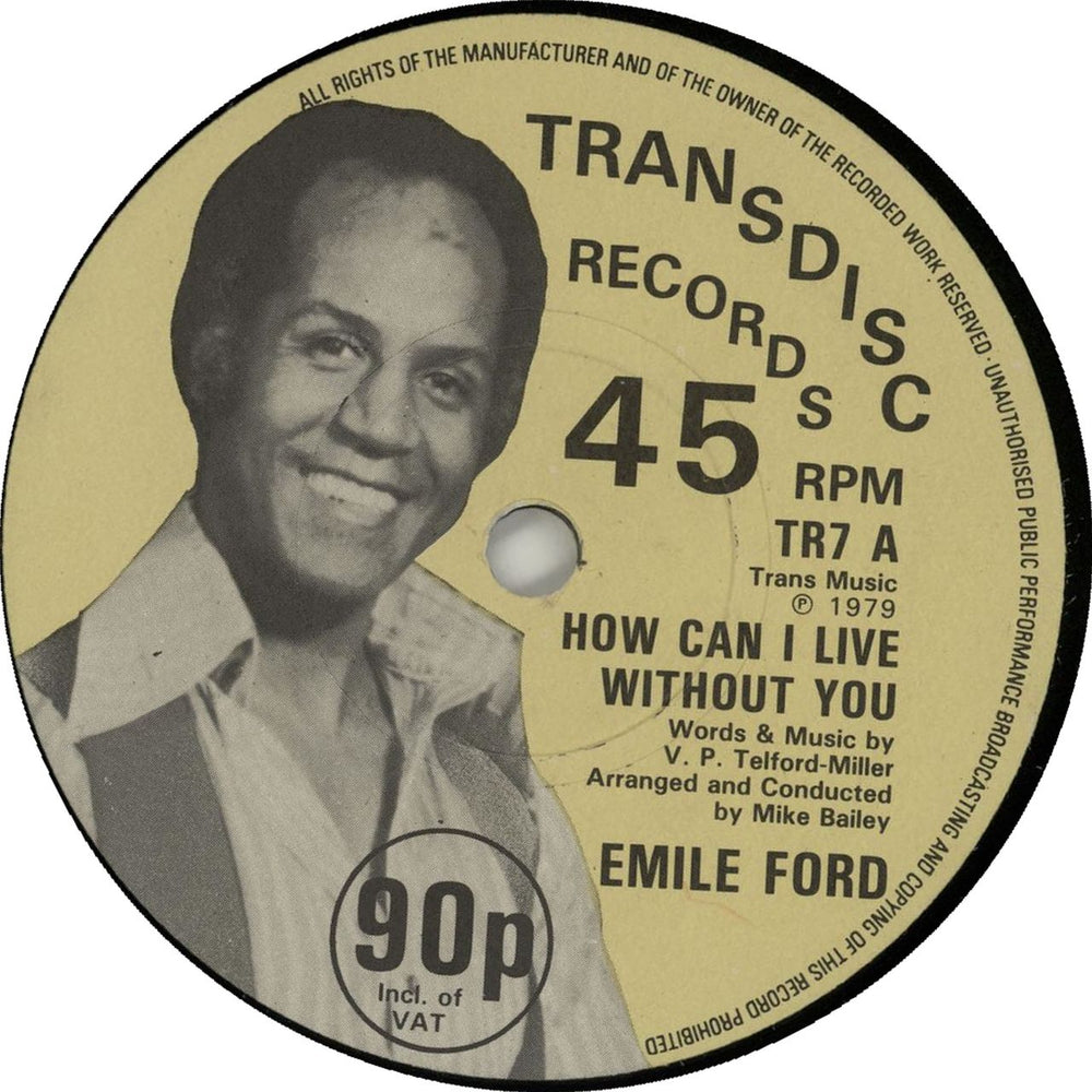 Emile Ford And The Checkmates How Can I Live Without You UK 7" vinyl single (7 inch record / 45) TR7