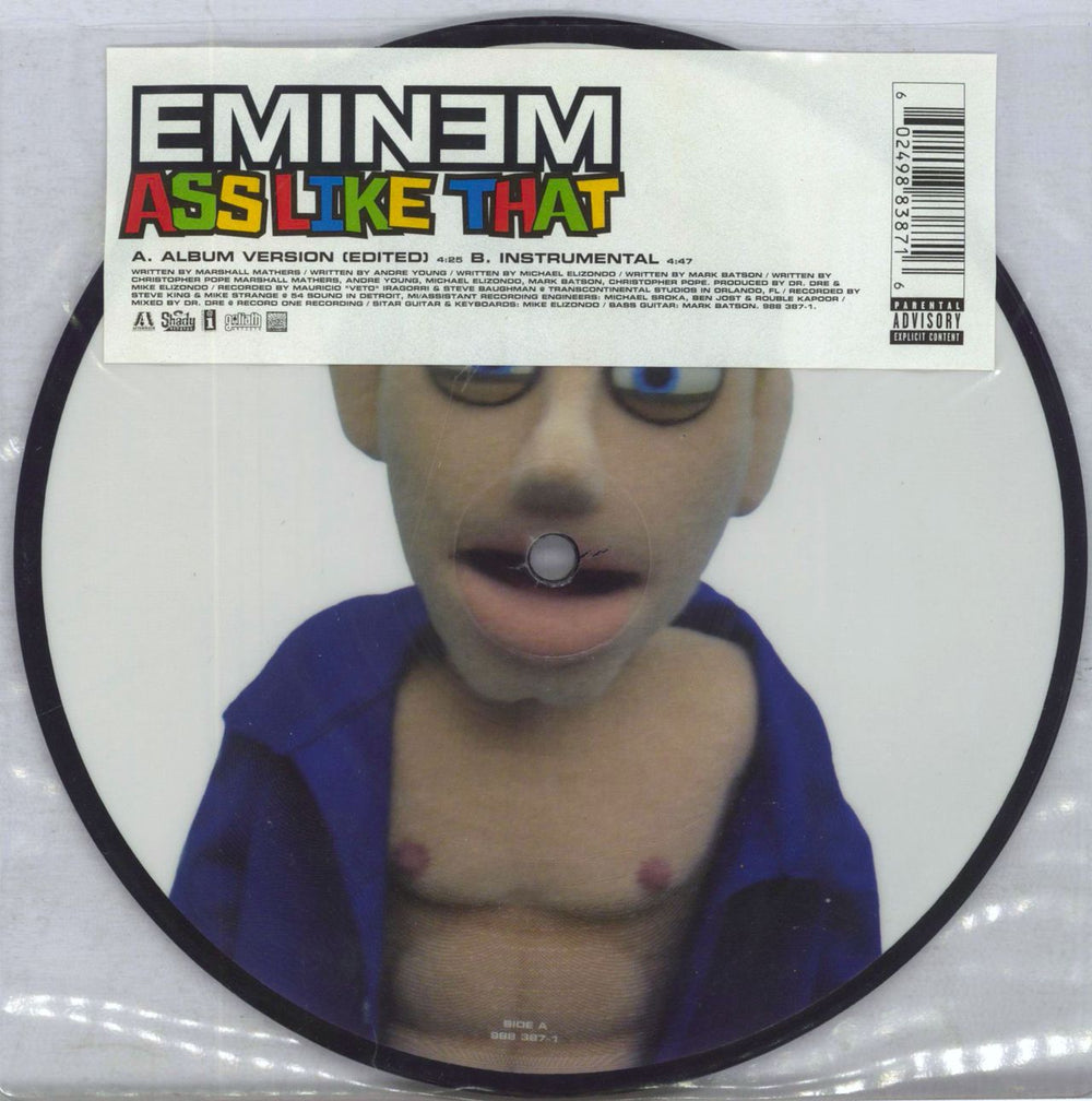 Eminem Ass Like That UK 7" vinyl picture disc (7 inch picture disc single) 9883871