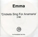 Emma Bunton Crickets Sing For Anamaria UK Promo CD-R acetate CD-R ACETATE