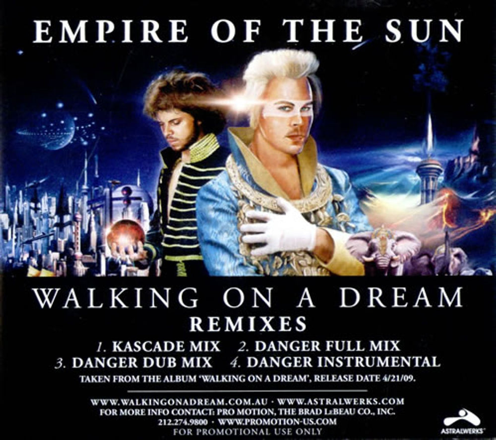 Empire Of The Sun Walking On A Dream - Remixes US Promo CD-R acetate CDR ACETATE