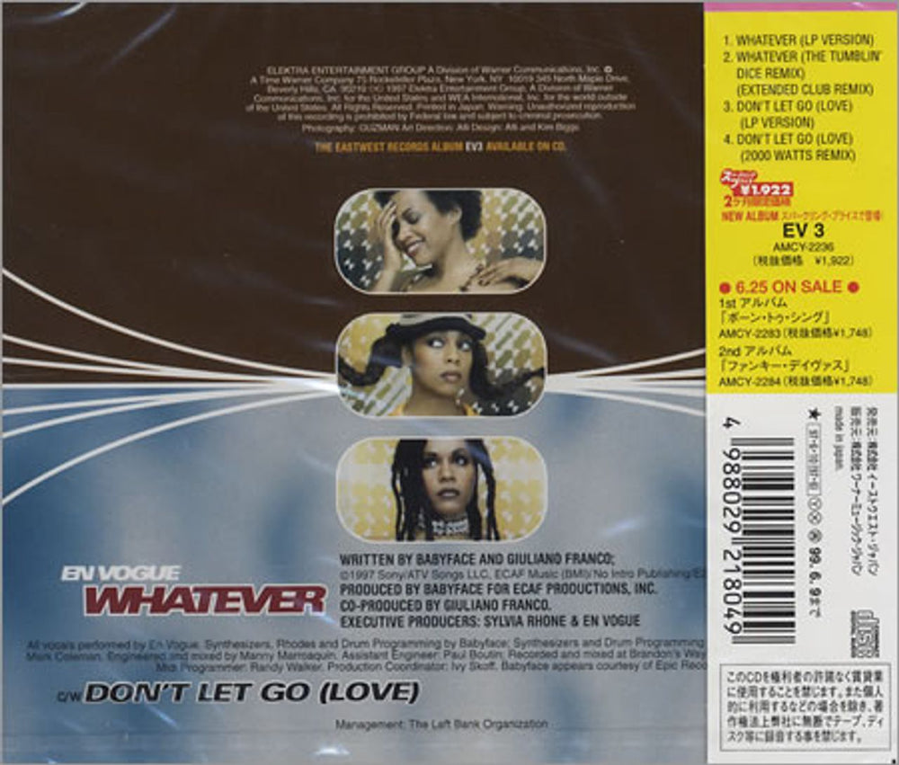 En Vogue Whatever Japanese CD single (CD5 / 5") ENVC5WH82965