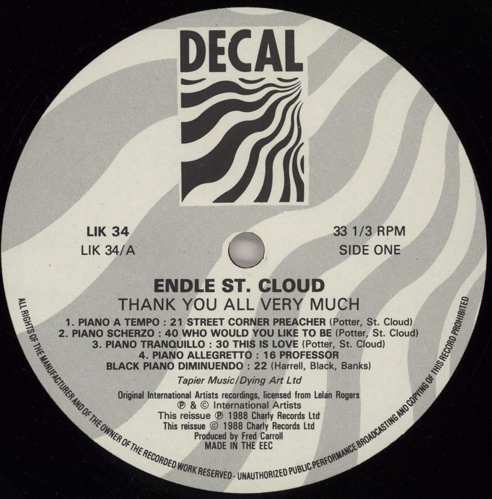 Endle St. Cloud Thank You Very Much UK vinyl LP album (LP record) 2NPLPTH756246