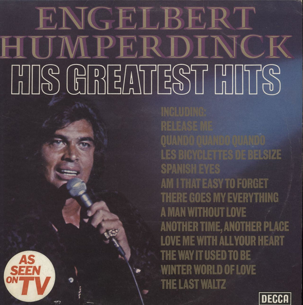 Engelbert Humperdinck (Singer) His Greatest Hits UK vinyl LP album (LP record) SKL5198