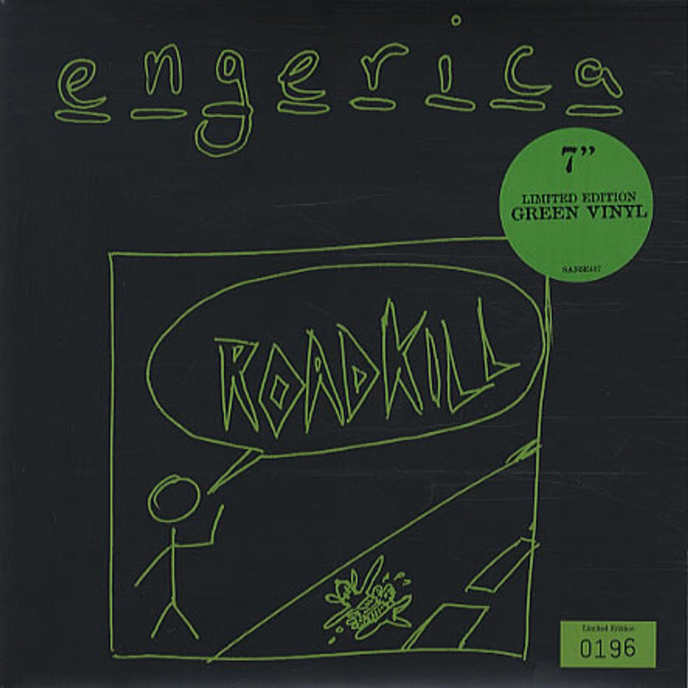 Engerica Roadkill - Lime Green Vinyl UK 7" vinyl single (7 inch record / 45) SANSE407