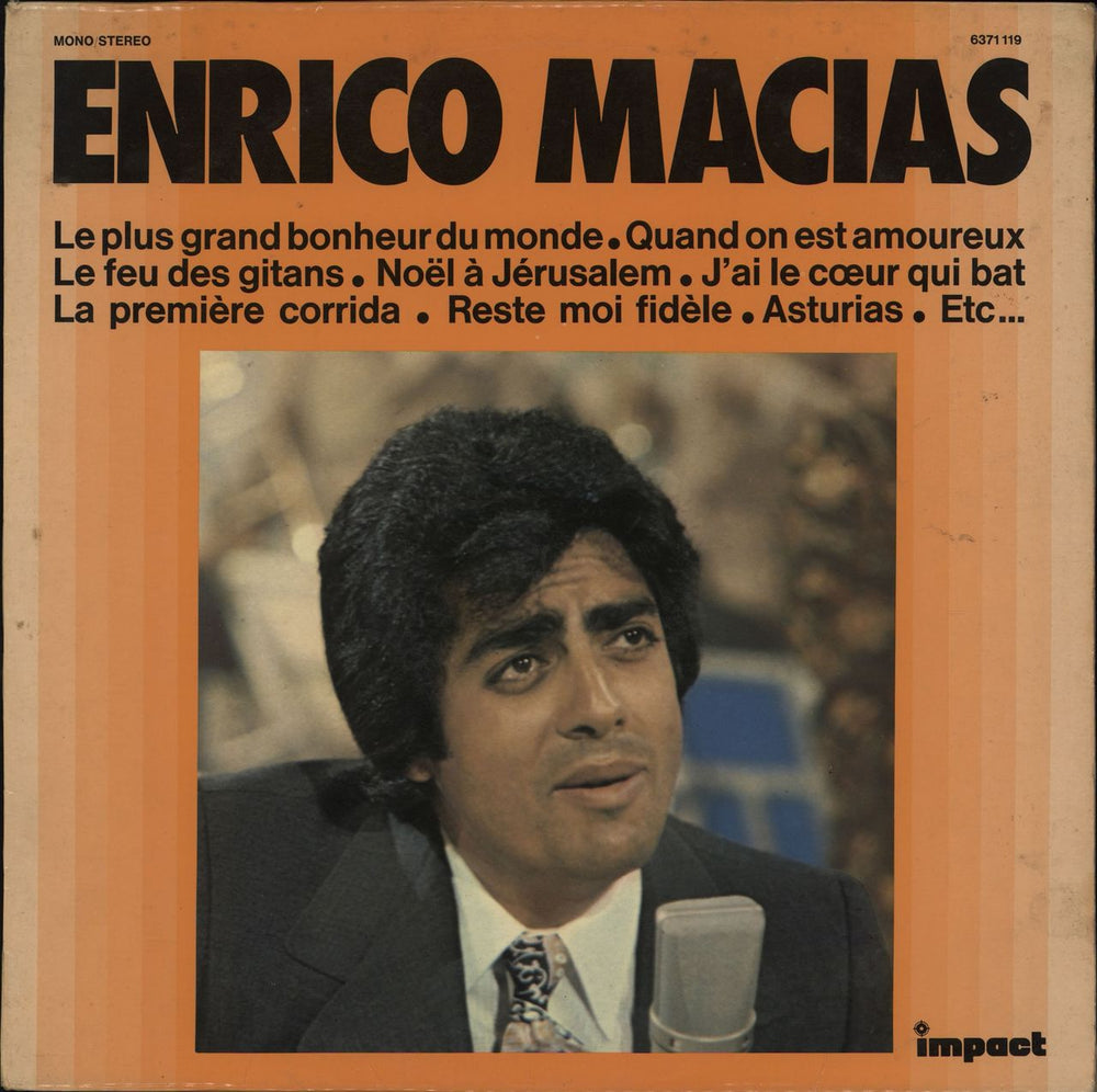 Enrico Macias Enrico Macias French vinyl LP album (LP record) 6371119