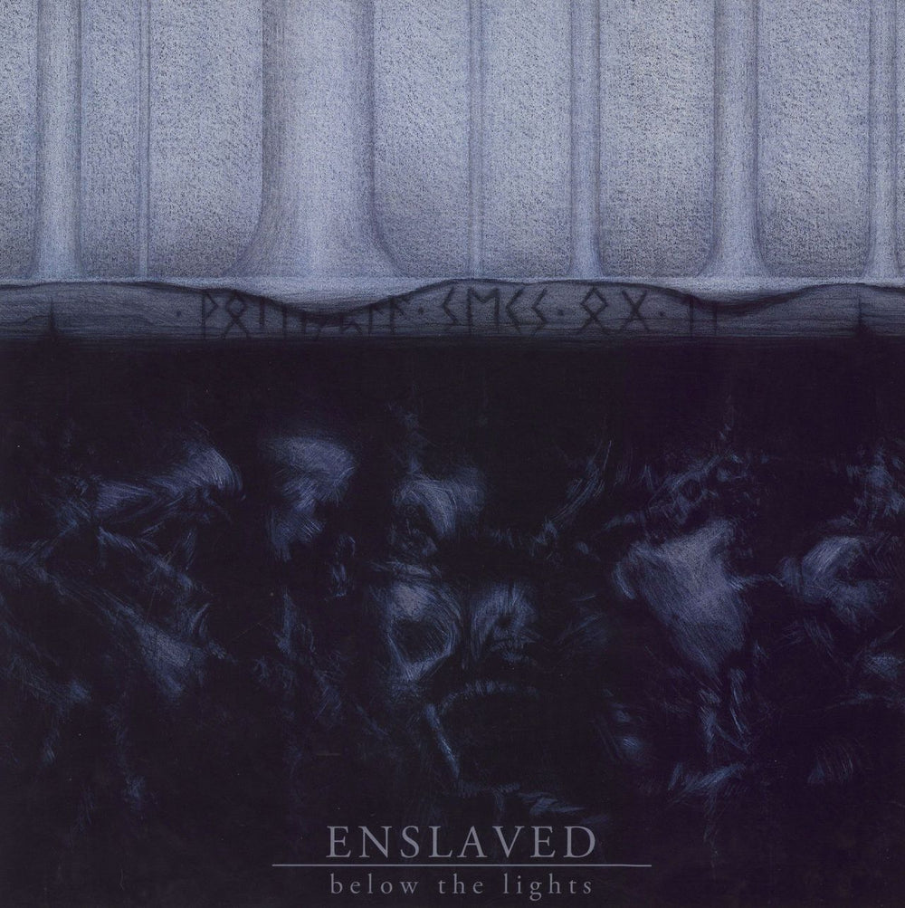 Enslaved Below The Light - Clear/Blue Marbled French vinyl LP album (LP record) OPLP144