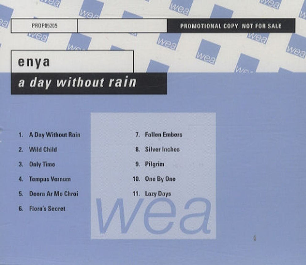 Enya A Day Without Rain German Promo CD album (CDLP) PROP05205