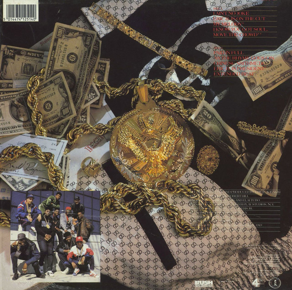 Eric B & Rakim Paid In Full + Opened Shrink UK vinyl LP album (LP record) 5014474125140