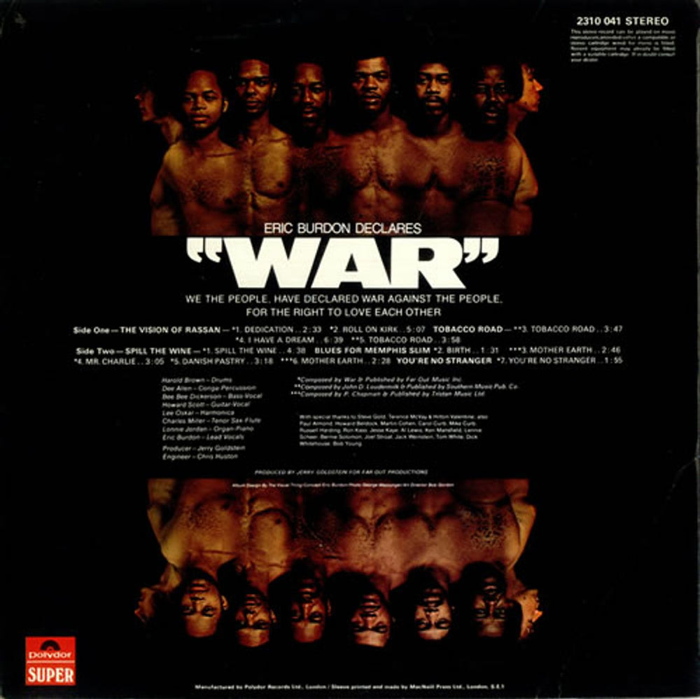 Eric Burdon Eric Burdon Declares War UK vinyl LP album (LP record) ERBLPER523091