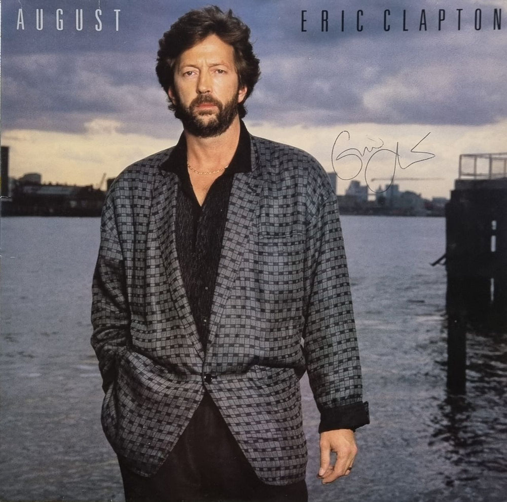 Eric Clapton August - Autographed UK vinyl LP album (LP record) WX71