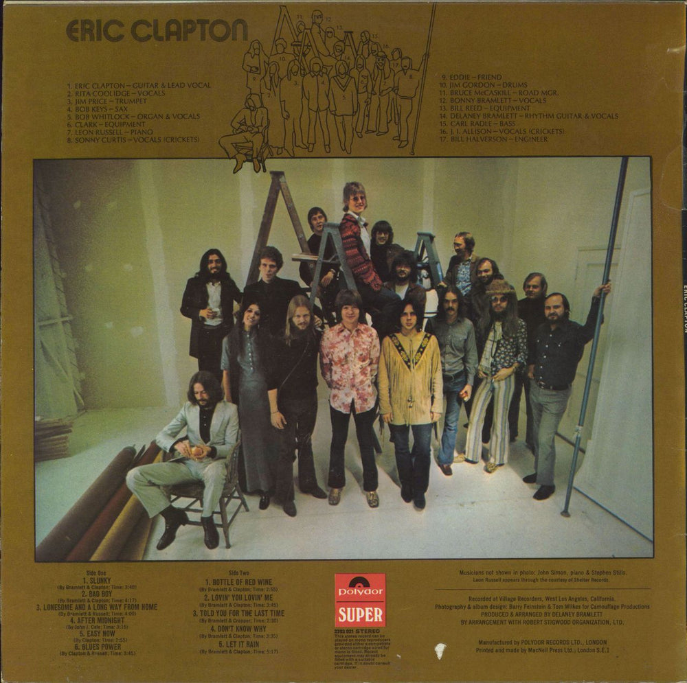 Eric Clapton Eric Clapton - 1st - VG UK vinyl LP album (LP record)