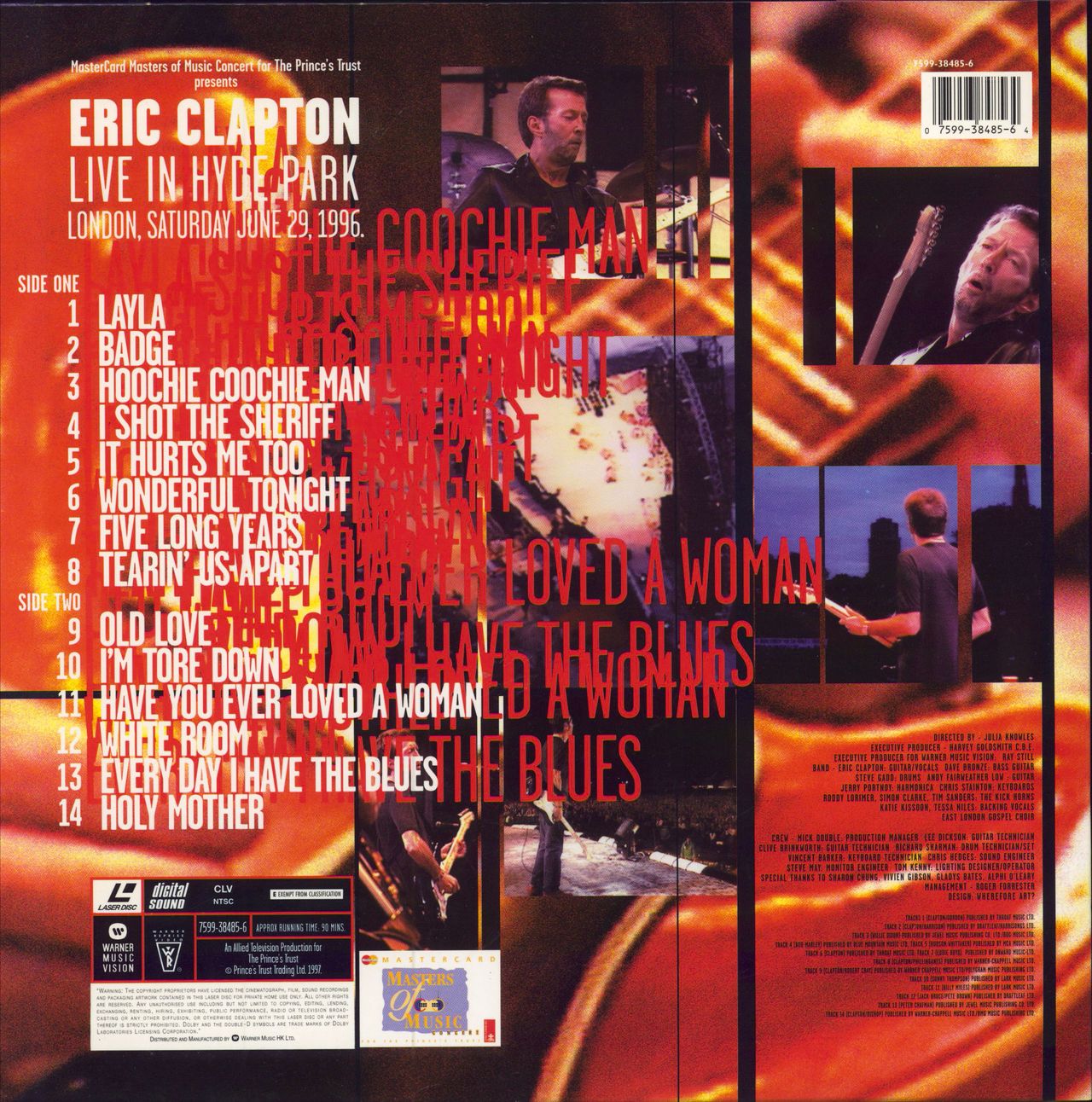 Eric Clapton Live In Hyde Park Hong Kong Laserdisc — RareVinyl.com