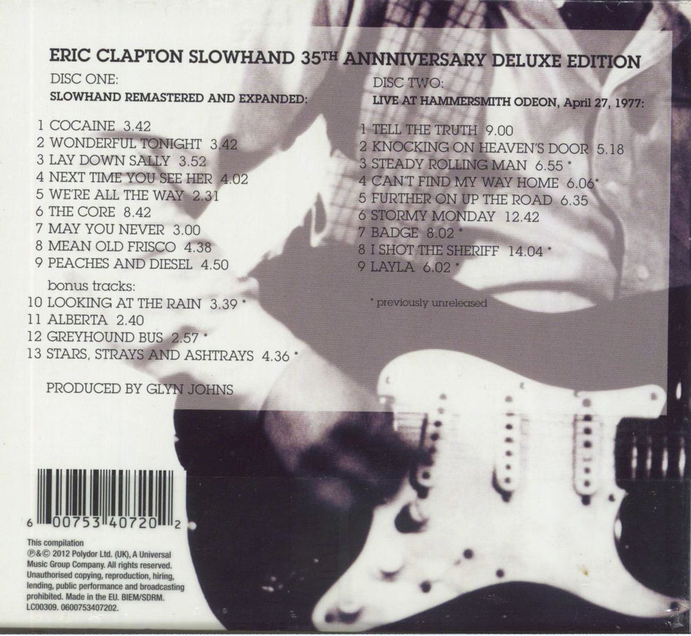 Eric Clapton Slowhand: 35th Anniversary - Sealed UK 2 CD album set (Double CD) 600753407202