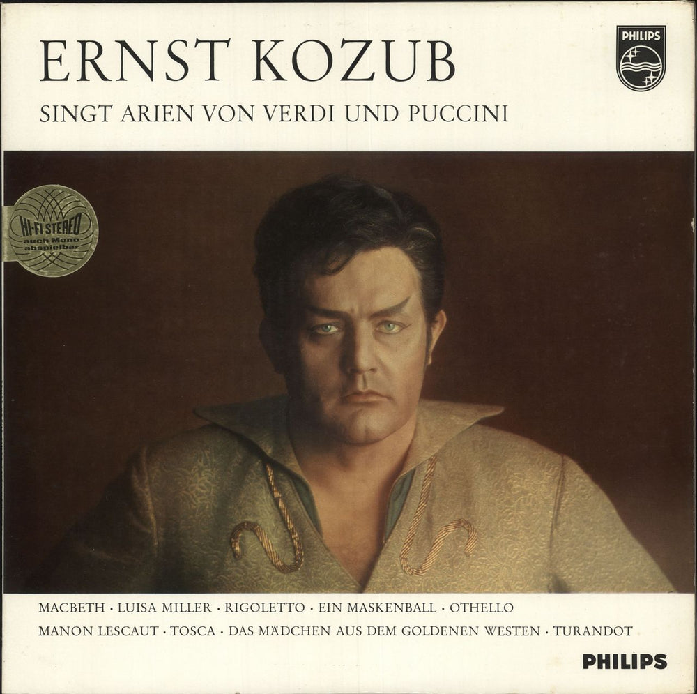 Ernst Kozub Singt Arien Von Verdi Und Puccini German vinyl LP album (LP record) 837047