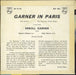 Erroll Garner Garner In Paris UK 7" vinyl single (7 inch record / 45)