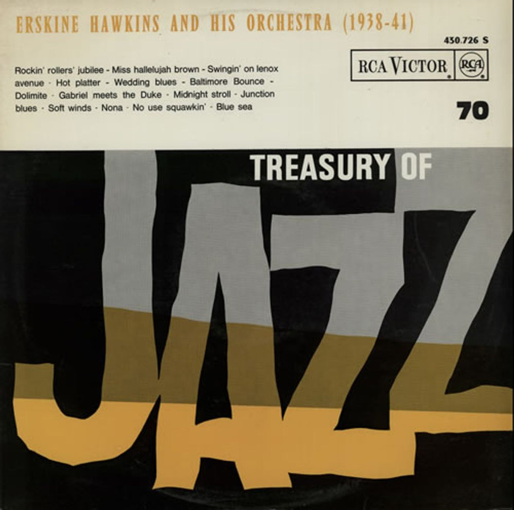 Erskine Hawkins Treasury Of Jazz No. 70 French vinyl LP album (LP record) 430.726S