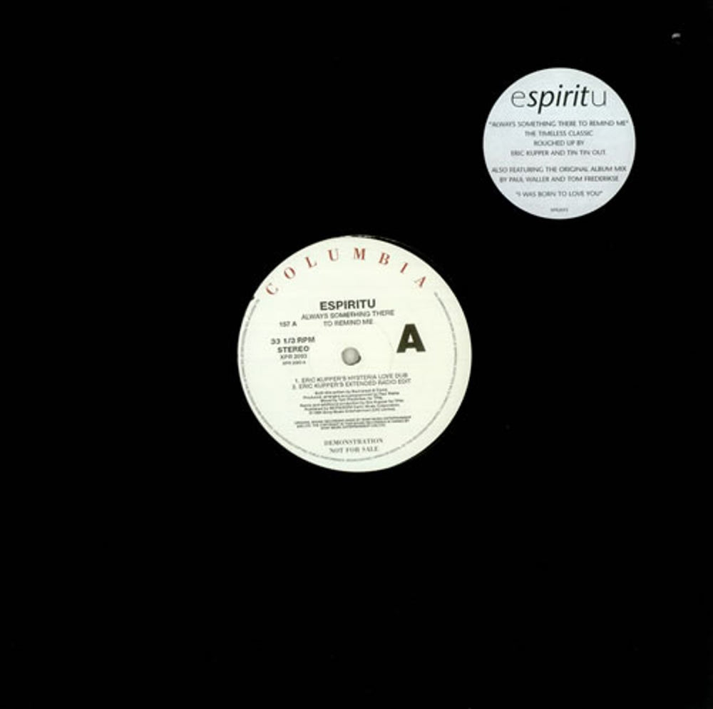 Espiritu Always Something There To Remind Me US Promo 12" vinyl single (12 inch record / Maxi-single) XPR2093