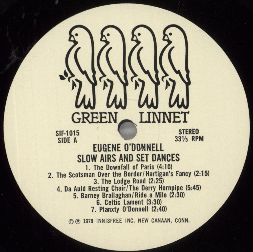 Eugene O'Donnell Slow Airs & Set Dances US vinyl LP album (LP record) 6ZMLPSL828804