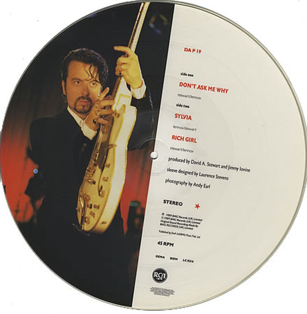 Eurythmics Don't Ask Me Why UK 12" vinyl picture disc (12 inch picture record) EUR2PDO24063