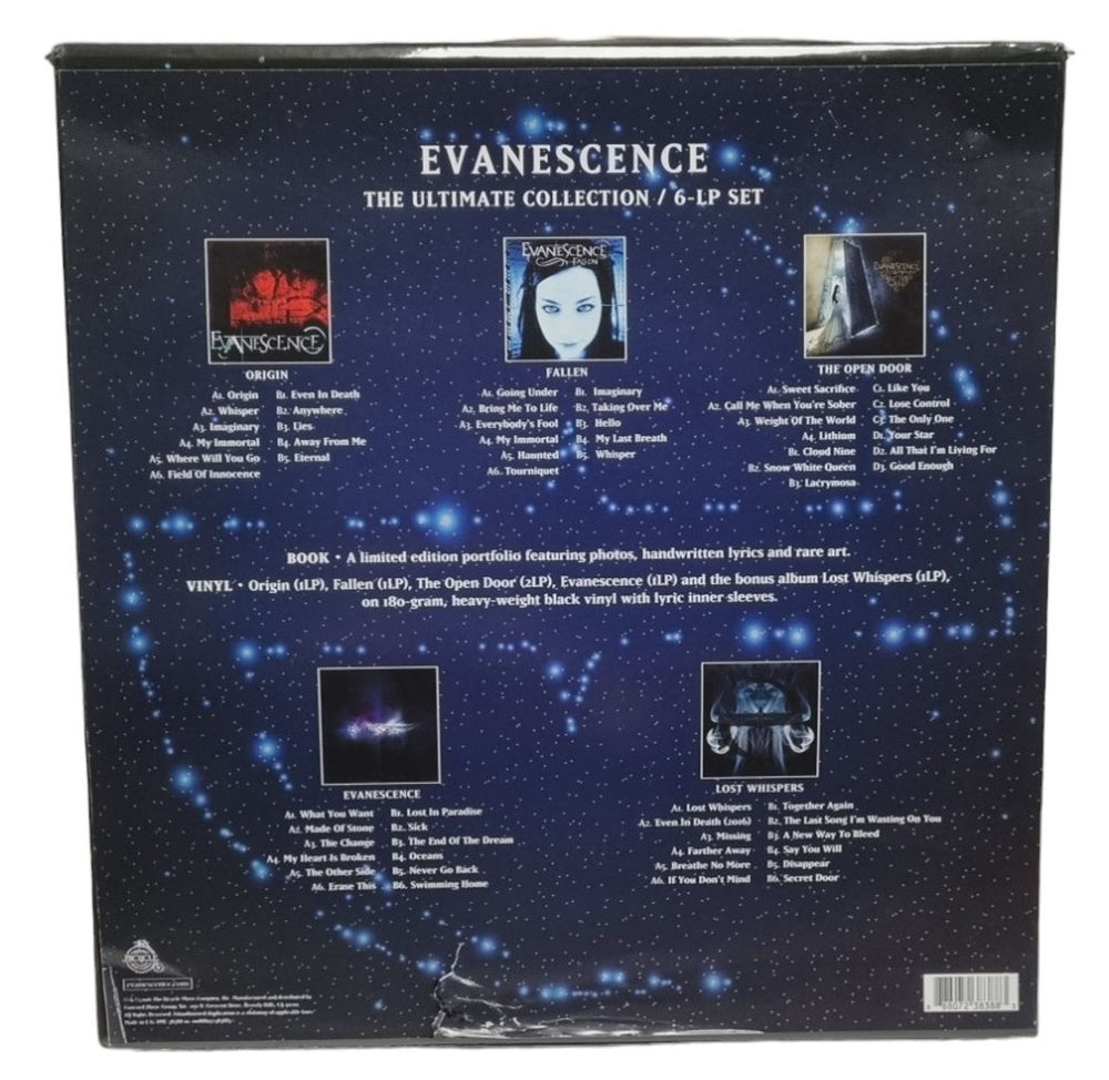 Evanescence The Ultimate Collection + 2 Autographs UK Vinyl Box Set 888072383883